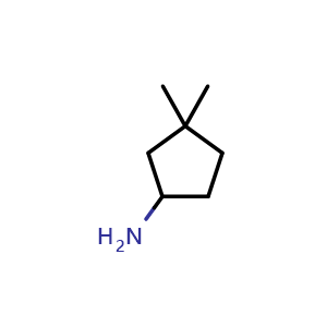 Chemical structure of 3,3-dimethylcyclopentanamine , CAS 207907-68-4, AChemBlock S77262