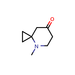 Chemical structure of 4-methyl-4-azaspiro[2.5]octan-7-one , CAS 2060043-07-2, AChemBlock S77289