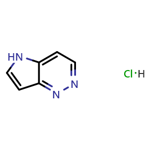 Chemical structure of 5H-pyrrolo[3,2-c]pyridazine hydrochloride , CAS 2060031-96-9, AChemBlock S77291