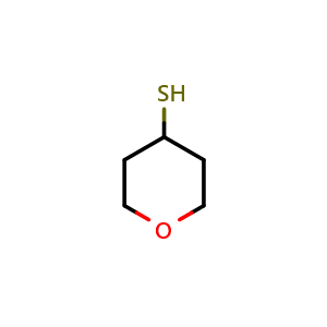 Chemical structure of oxane-4-thiol , CAS 203246-71-3, AChemBlock S77361
