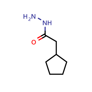 Chemical structure of 2-cyclopentylacetohydrazide , CAS 20287-25-6, AChemBlock S77364