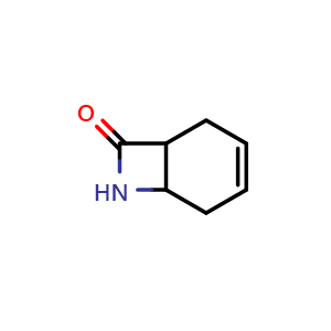 Chemical structure of 7-azabicyclo[4.2.0]oct-3-en-8-one , CAS 20205-48-5, AChemBlock S77376