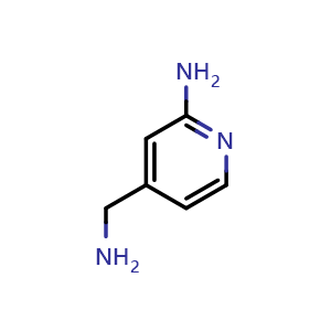 Chemical structure of 4-(aminomethyl)pyridin-2-amine , CAS 199296-51-0, AChemBlock S77421