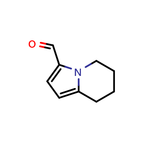 Chemical structure of 5,6,7,8-tetrahydroindolizine-3-carbaldehyde , CAS 199192-18-2, AChemBlock S77425