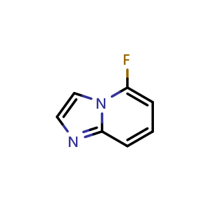 Chemical structure of 5-Fluoroimidazo[1,2-a]pyridine , CAS 198896-12-7, AChemBlock S77428