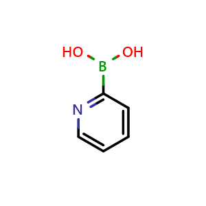 Chemical structure of (pyridin-2-yl)boronic acid , CAS 197958-29-5, AChemBlock S77454