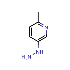 Chemical structure of 5-hydrazinyl-2-methylpyridine , CAS 197516-48-6, AChemBlock S77458