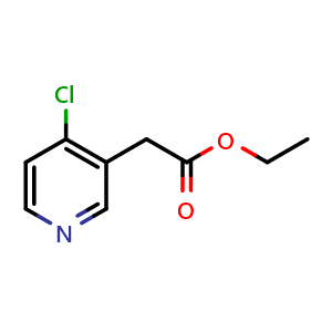 Chemical structure of ethyl 4-chloro-3-pyridylacetate , CAS 197376-44-6, AChemBlock S77460