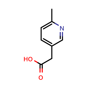 Chemical structure of 2-(6-methylpyridin-3-yl)acetic acid , CAS 19733-96-1, AChemBlock S77461