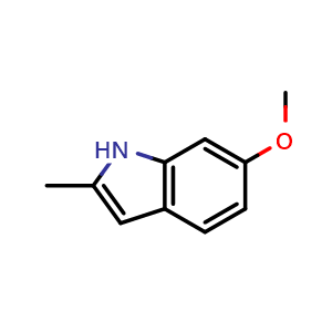 Chemical structure of 6-Methoxy-2-methyl-1H-indole , CAS 1968-13-4, AChemBlock S77472
