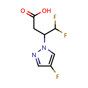 4,4-difluoro-3-(4-fluoropyrazol-1-yl)butanoic acid