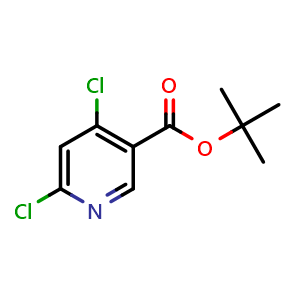 Chemical structure of tert-butyl 4,6-dichloropyridine-3-carboxylate , CAS 1956321-27-9, AChemBlock S77508