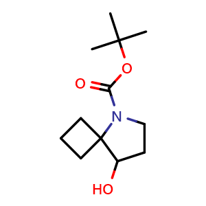 Chemical structure of tert-butyl 8-hydroxy-5-azaspiro[3.4]octane-5-carboxylate , CAS 1955492-98-4, AChemBlock S77529