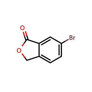 Chemical structure of 6-bromo-1,3-dihydro-2-benzofuran-1-one , CAS 19477-73-7, AChemBlock S77545