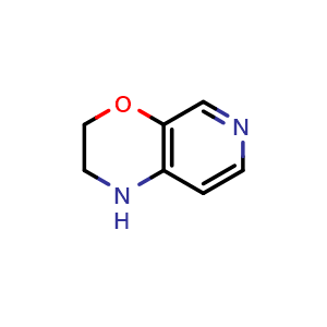 Chemical structure of 1H,2H,3H-pyrido[3,4-b][1,4]oxazine , CAS 194022-45-2, AChemBlock S77555