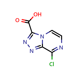Chemical structure of 8-chloro-[1,2,4]triazolo[4,3-a]pyrazine-3-carboxylic acid , CAS 1935512-03-0, AChemBlock S77607