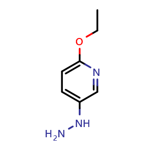 Chemical structure of (6-ethoxy-3-pyridyl)hydrazine , CAS 1935267-58-5, AChemBlock S77617