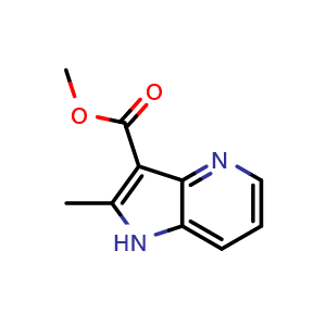 Chemical structure of methyl 2-methyl-1H-pyrrolo[3,2-b]pyridine-3-carboxylate , CAS 1934684-80-6, AChemBlock S77634
