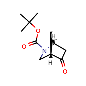 Chemical structure of tert-Butyl (1S,4S)-5-oxo-2-azabicyclo[2.2.1]heptane-2-carboxylate , CAS 1932590-17-4, AChemBlock S77658