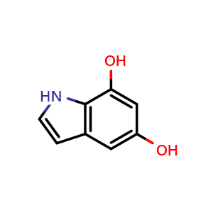 Chemical structure of 1H-indole-5,7-diol , CAS 191331-69-8, AChemBlock S77743