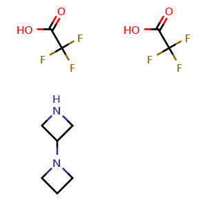 Chemical structure of 1,3'-Biazetidine bis(2,2,2-trifluoroacetate) , CAS 1909335-95-0, AChemBlock S77754