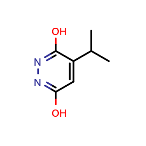 Chemical structure of 4-(propan-2-yl)pyridazine-3,6-diol , CAS 1903632-97-2, AChemBlock S77774