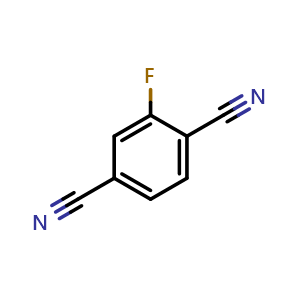 Chemical structure of 2-fluoroterephthalonitrile , CAS 1897-53-6, AChemBlock S77788