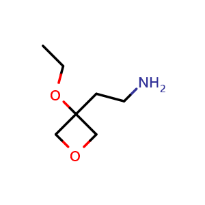 Chemical structure of 2-(3-ethoxyoxetan-3-yl)ethanamine , CAS 1894125-34-8, AChemBlock S77798
