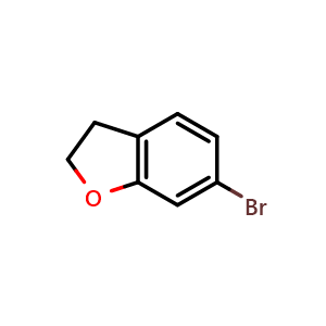 Chemical structure of 6-bromo-2,3-dihydro-1-benzofuran , CAS 189035-22-1, AChemBlock S77807