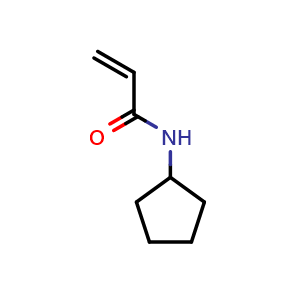 Chemical structure of N-cyclopentylprop-2-enamide , CAS 188026-02-0, AChemBlock S77845