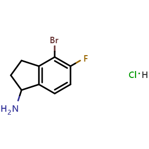 4-bromo-5-fluoro-indan-1-amine;hydrochloride