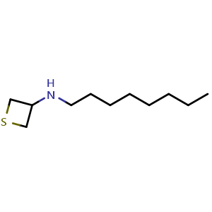 Chemical structure of N-octylthietan-3-amine , CAS 1863901-43-2, AChemBlock S77911