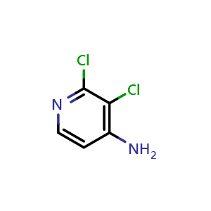 Chemical structure of 2,3-Dichloropyridin-4-amine , CAS 184416-83-9, AChemBlock S77988