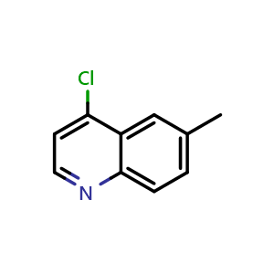 Chemical structure of 4-chloro-6-methylquinoline , CAS 18436-71-0, AChemBlock S77990