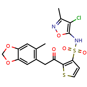 Chemical structure of Sitaxentan , CAS 184036-34-8, AChemBlock S78000
