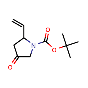 Chemical structure of tert-butyl 2-ethenyl-4-oxopyrrolidine-1-carboxylate , CAS 1824027-89-5, AChemBlock S78045
