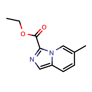 Chemical structure of ethyl 6-methylimidazo[1,5-a]pyridine-3-carboxylate , CAS 1823381-54-9, AChemBlock S78095