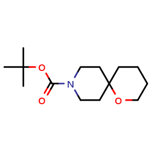 Chemical structure of tert-butyl 1-oxa-9-azaspiro[5.5]undecane-9-carboxylate , CAS 1823231-84-0, AChemBlock S78120