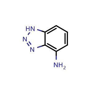 Chemical structure of 1H-1,2,3-benzotriazol-4-amine , CAS 18076-61-4, AChemBlock S78195