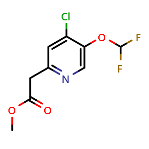 methyl 2-[4-chloro-5-(difluoromethoxy)-2-pyridyl]acetate