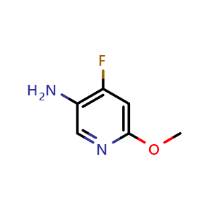 Chemical structure of 4-fluoro-6-methoxy-pyridin-3-amine , CAS 1805931-15-0, AChemBlock S78214