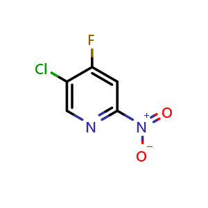 Chemical structure of 5-chloro-4-fluoro-2-nitro-pyridine , CAS 1805115-37-0, AChemBlock S78221