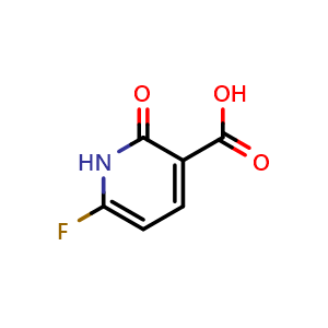 Chemical structure of 6-fluoro-2-oxo-1H-pyridine-3-carboxylic acid , CAS 1805071-30-0, AChemBlock S78222