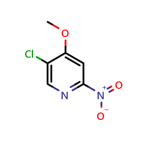 Chemical structure of 5-chloro-4-methoxy-2-nitro-pyridine , CAS 1804883-24-6, AChemBlock S78225