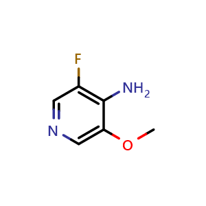 Chemical structure of 3-fluoro-5-methoxy-pyridin-4-amine , CAS 1804379-42-7, AChemBlock S78229