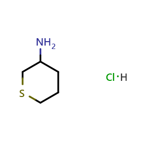 Chemical structure of thian-3-amine hydrochloride , CAS 1803609-59-7, AChemBlock S78235