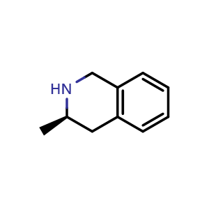 Chemical structure of (3R)-3-methyl-1,2,3,4-tetrahydroisoquinoline , CAS 179893-97-1, AChemBlock S78273