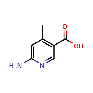Chemical structure of 6-amino-4-methyl-pyridine-3-carboxylic acid , CAS 179555-11-4, AChemBlock S78284