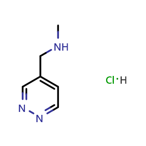 Chemical structure of methyl(pyridazin-4-ylmethyl)amine hydrochloride , CAS 1788054-87-4, AChemBlock S78305