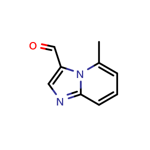 Chemical structure of 5-methylimidazo[1,2-a]pyridine-3-carbaldehyde , CAS 178488-37-4, AChemBlock S78338